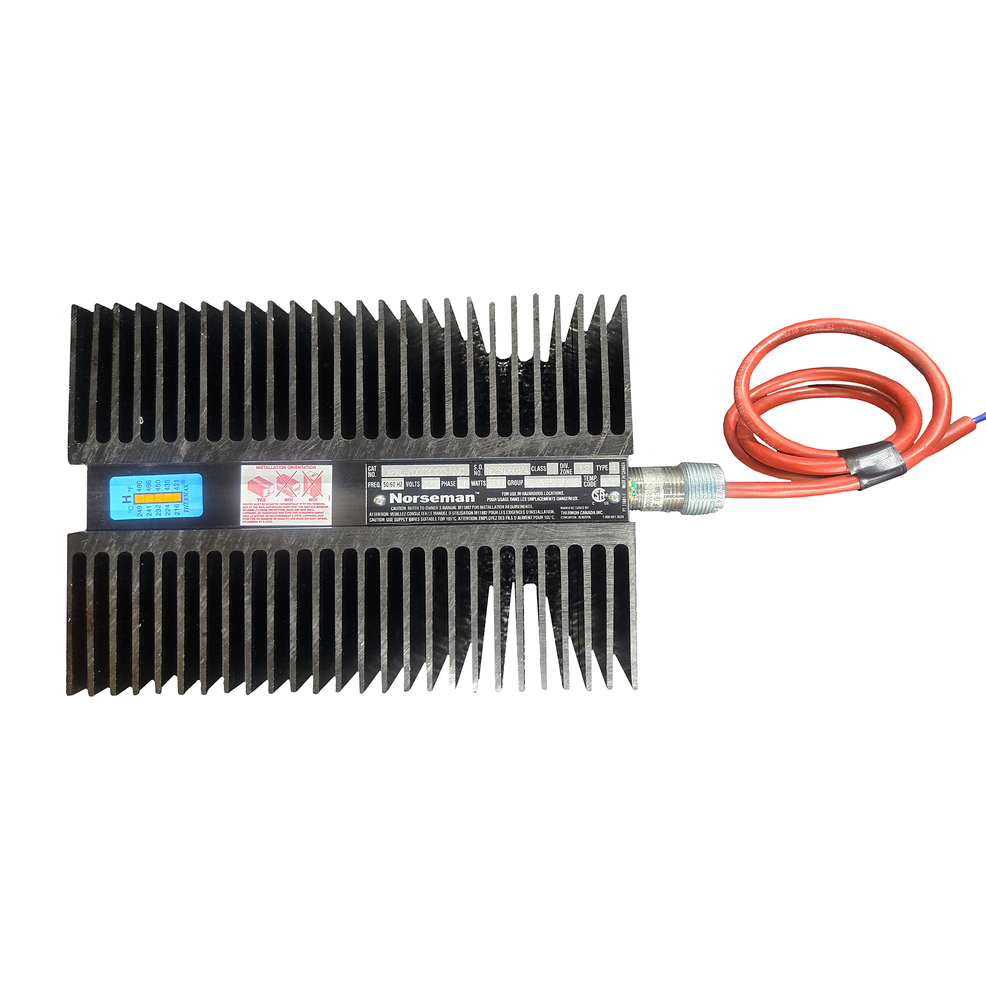 Norseman, XPA Explosion-Proof Panel Heater, 700W, 120V, 1O, Model# XPAL-700T2D120-NNC